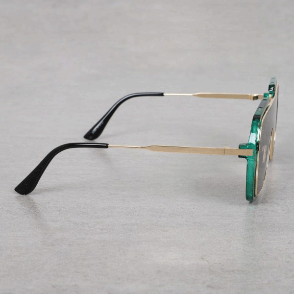 Classic Candy Oversized Green-Black Square Sunglasses For Men And Women-Unique and Classy