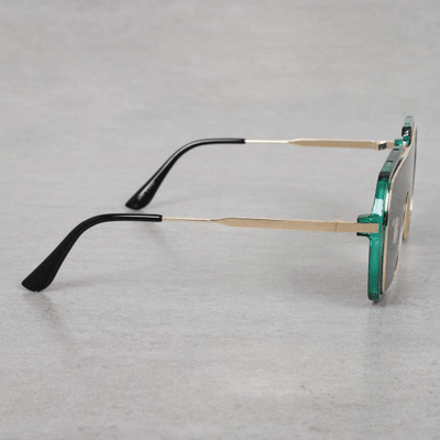 Classic Candy Oversized Green-Black Square Sunglasses For Men And Women-Unique and Classy