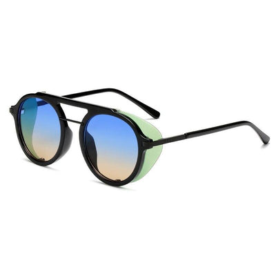 Fashion Round Steampunk Vintage Brand Retro Punk Design Classic Gradient Sunglasses For Men And Women-Unique and Classy