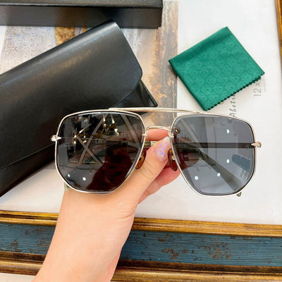 Trendy Pilot Style Oversized Square Frame Sunglasses For Unisex-Unique and Classy