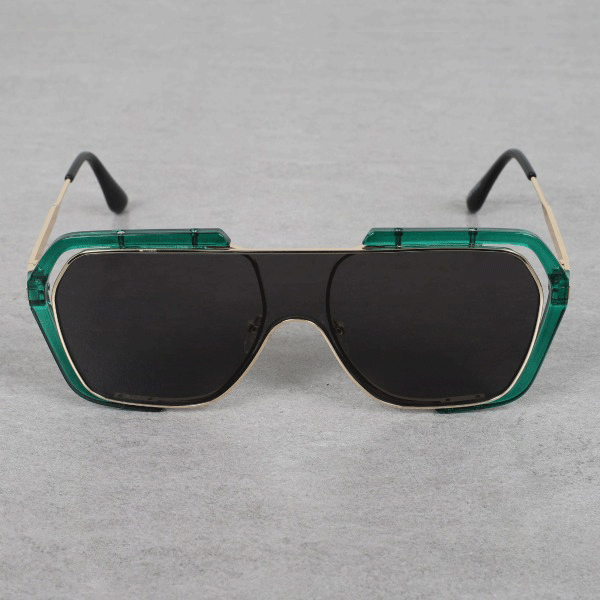 Classic Candy Oversized Green-Black Square Sunglasses For Men And Women-Unique and Classy