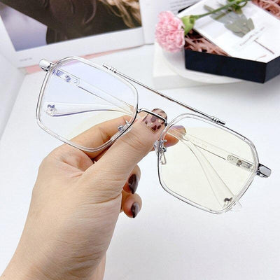 Buy Retro Anti-Blue Light Square Glasses Frame Brand Designer Ins Popular Optical Eyeglasses Frames