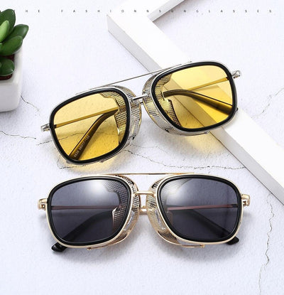 New Stylish Square Side Flip Up Shades Sunglasses Frame For Men - Unique and Classy