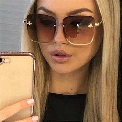 Trendy Square Bee Sunglasses For Women-Unique and Classy