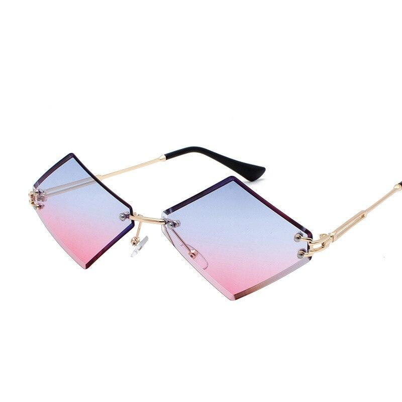 New Stylish Cat Eye Rim Less Sunglasses For Women -Unique and Classy