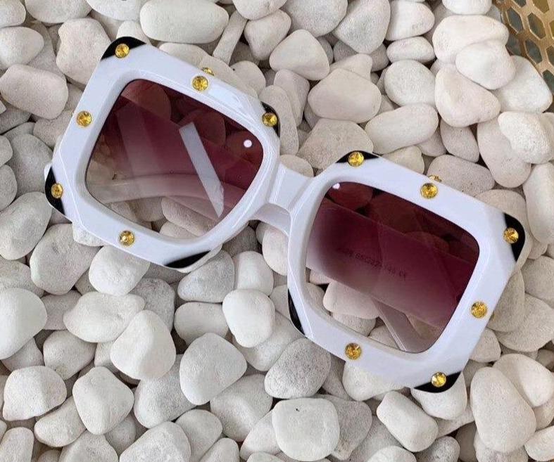 2020 Italian Big Frame Square Crystal Diamond Sunglasses For Unisex-Unique and Classy