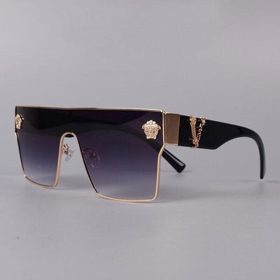 2021 New Retro Luxury Brand Gradient Lens Oversized Conjoined Square Sunglasses For Men And Women-Unique and Classy