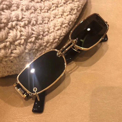 New Rectangular Hip Hop Vintage Metal Square Luxury Sunglasses For Men And Women-Unique and Classy