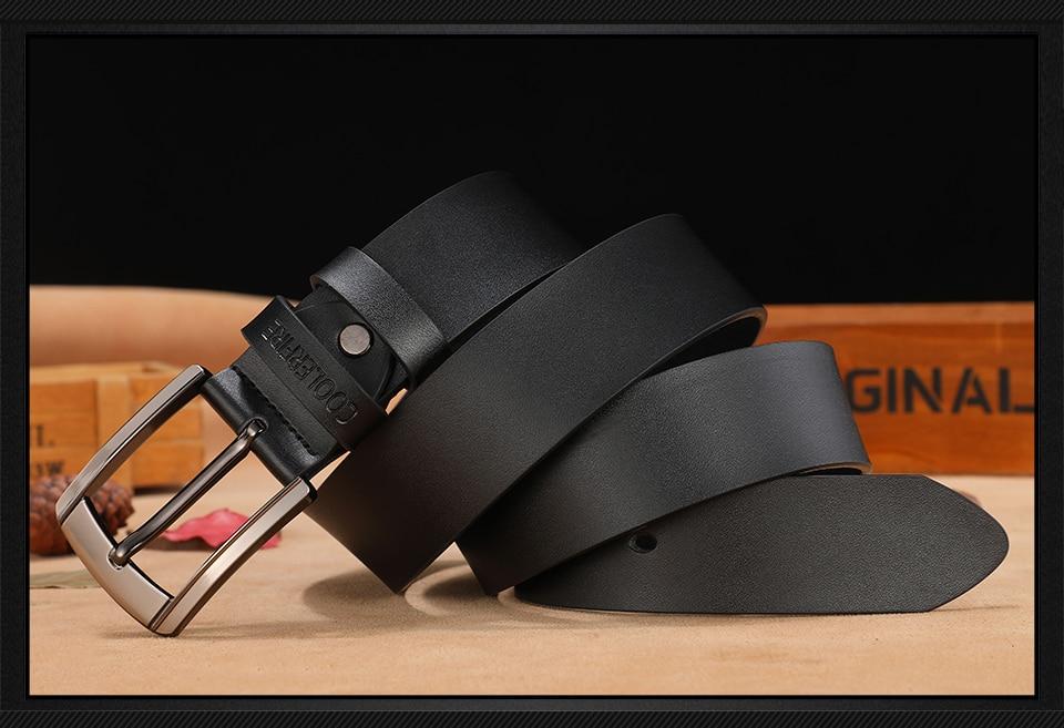 Trendy Sqaure Genuine Leather Needle Buckle Belt For Men-Unique and Classy