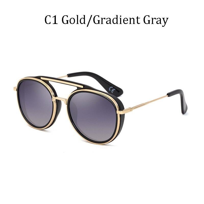 Luxury brand design Fashion Classic Style Round Gradient lens Sunglasses  -Unique and Classy