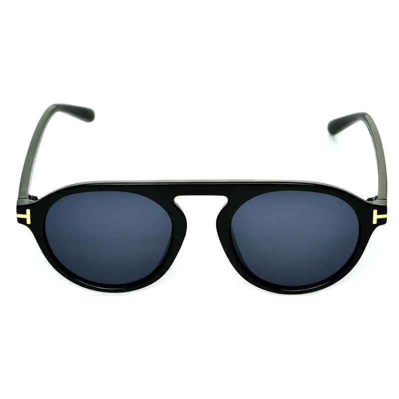 Round Black And Black Sunglasses For Men And Women-Unique and Classy