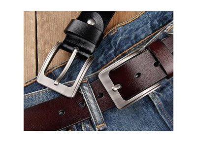 Premium Quality Pin Buckle Genuine Leather Belt For Men- Unique and Classy
