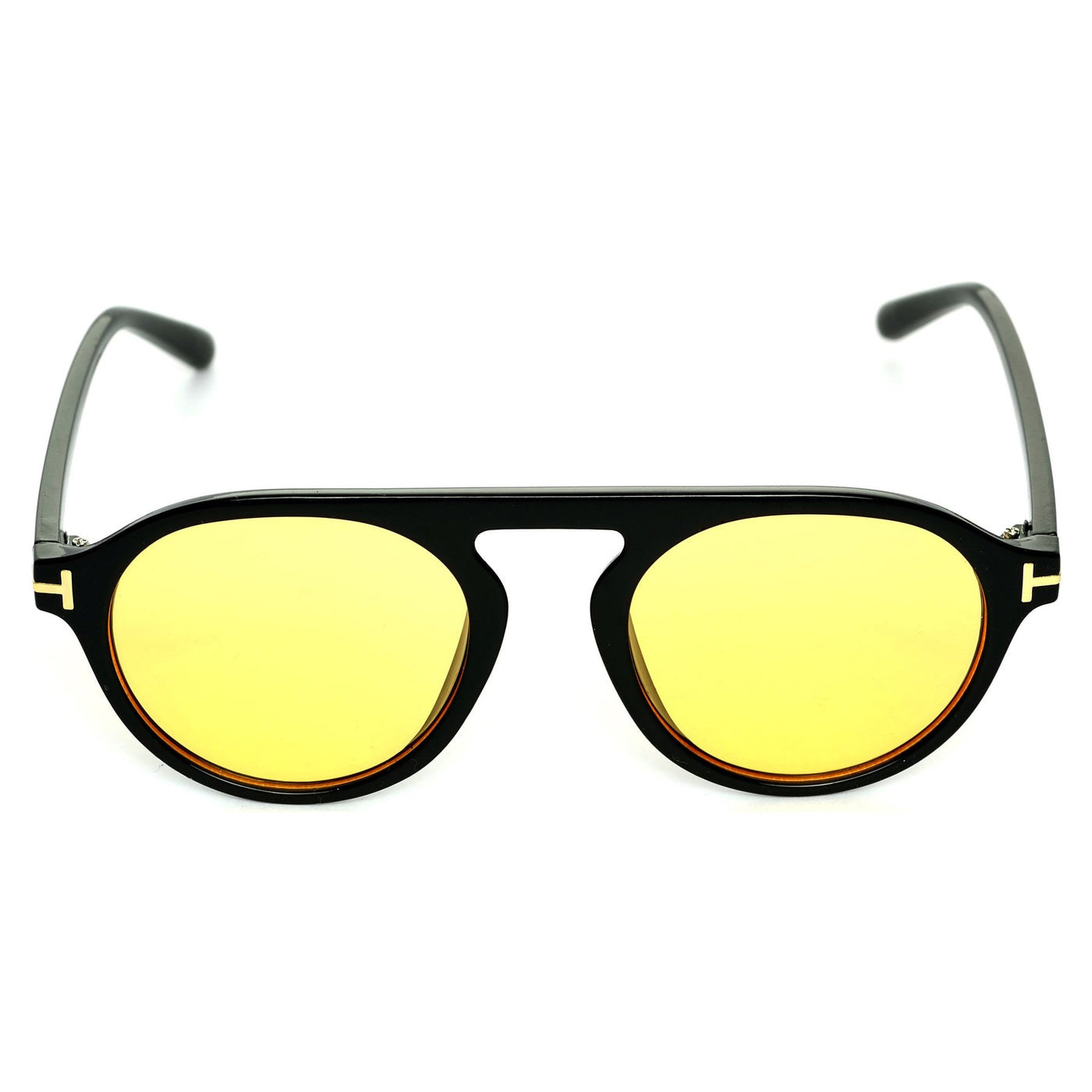 Round Yellow And Black Sunglasses For Men And Women-Unique and Classy