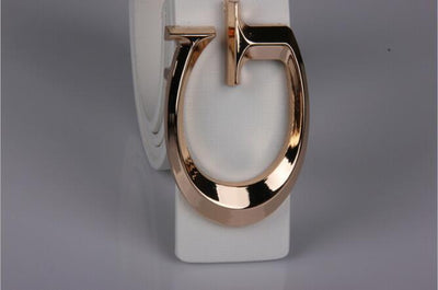 Luxury Design Gold G-shaped Buckle Belt For Men-Unique and Classy
