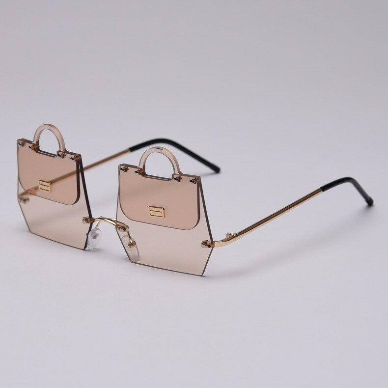 Unique Style Handbag Shape Rimless Sunglasses For Women -Unique and Classy