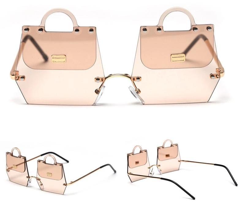 Unique Style Handbag Shape Rimless Sunglasses For Women -Unique and Classy