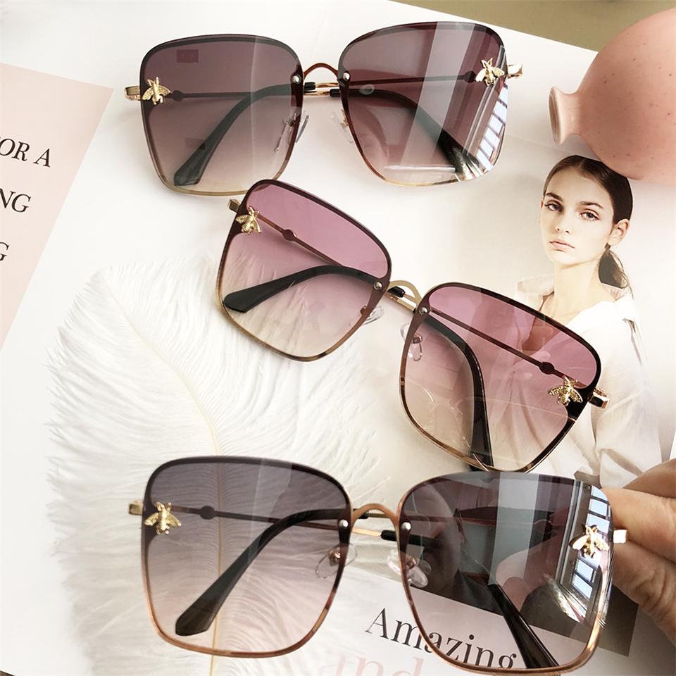 Square Bee Gradient Sunglasses For Women-Unique and Classy
