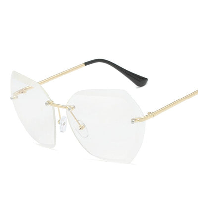 Rim Less Transparent Sunglasses For Women-Unique and Classy