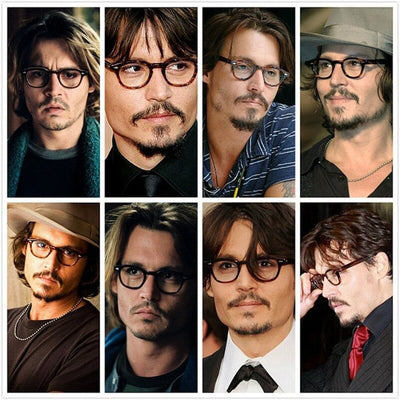 Fashion Johnny Depp Style Round Sunglasses With Clear Tinted Lens For Unisex-Unique and Classy