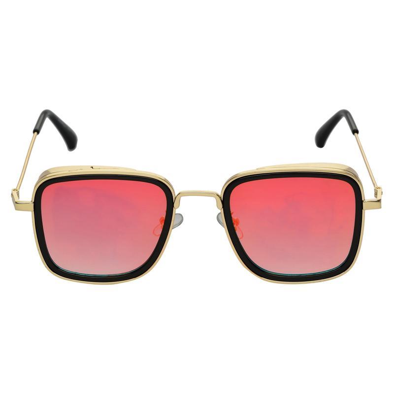 KB Shaded Pink And Gold Premium Edition Sunglassess For Men And Women-Unique and Classy