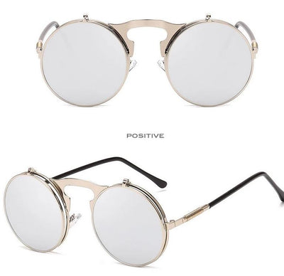 Round Metal Mirror Sunglasses For Men And Women-Unique and Classy