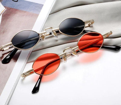 Small Oval Metal Frame Trendy Sunglasses For Men And Women-Unique and Classy