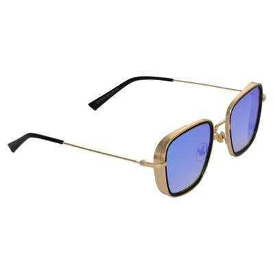 KB Aqua Blue And Gold Premium Edition Sunglasses For Men And Women-Unique and Classy