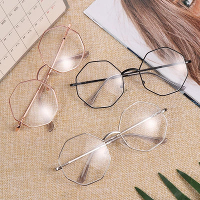 New Fashion Eyeglasses Hexagon Frame Reading Glasses Eyewear Men and Women - Unique and Classy