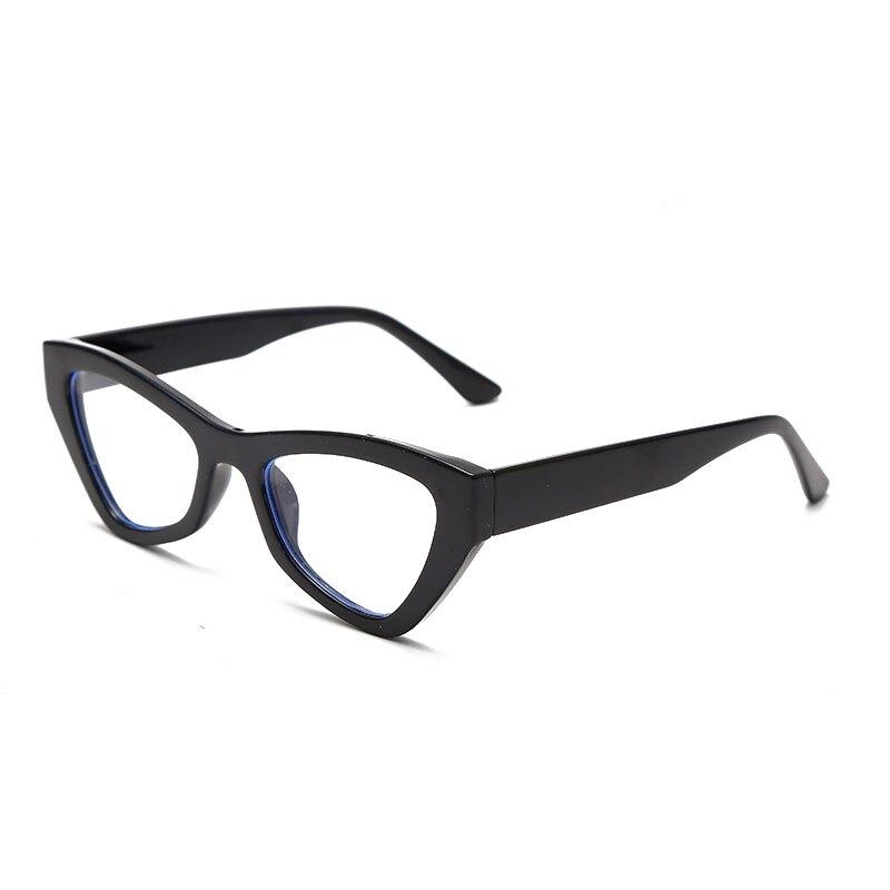 2021 Trendy Office Style Anti Blue Light Retro Clear Lens Cat Eye Computer Eyeglasses Spectacle Frame For Men And Women