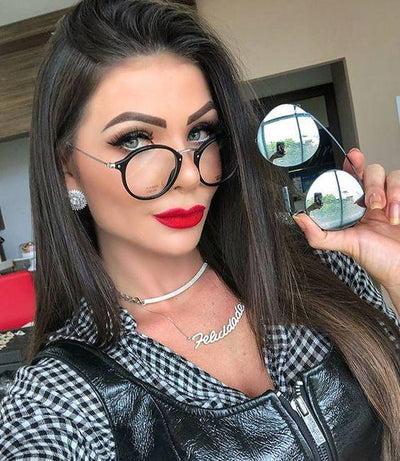 Round Transparent Computer Glasses Eyeglass Frame for Men Women - Unique and Classy