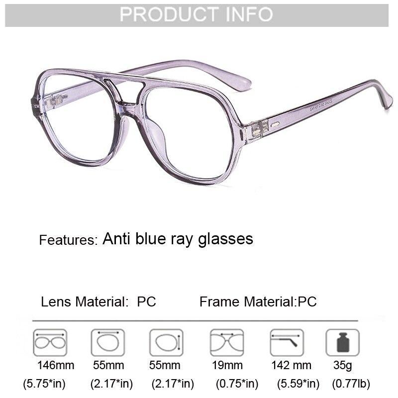 Retro Oversize Square Glasses Frame Classic Flat Light For Men And Women -Unique and Classy