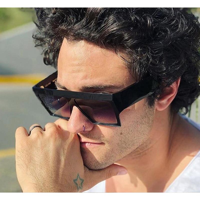 Thick Frame Square Sunglasses Men EYLRIM Thick Frame Square