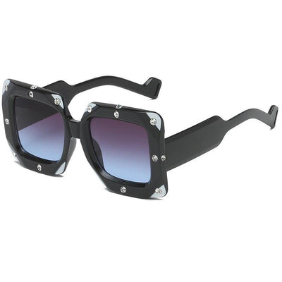 2020 Italian Big Frame Square Crystal Diamond Sunglasses For Unisex-Unique and Classy