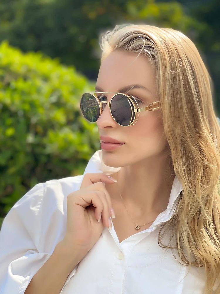 2020 Fashion Luxury Brand Retro Round Steampunk Sunglasses For Men And Women-Unique and Classy