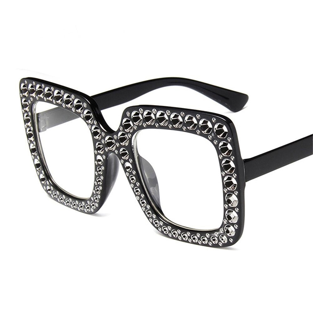 Crystal Diamond Designer Frame Sunglasses For Unisex-Unique and Classy