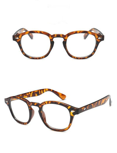 2019 Vintage Trending Johnny Depp Style Blue Blocking Clear Lens Eyeglasses Spectacle Frame For Men And Women