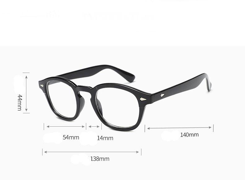 2019 Vintage Trending Johnny Depp Style Blue Blocking Clear Lens Eyeglasses Spectacle Frame For Men And Women