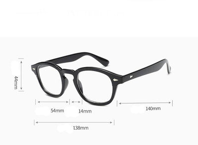 2019 Vintage Trending Johnny Depp Style Blue Blocking Clear Lens Eyeglasses Spectacle Frame For Men And Women