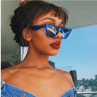 2020 New Brand Square Personalized Cat Eye Colorful sunglasses For Women-Unique and Classy
