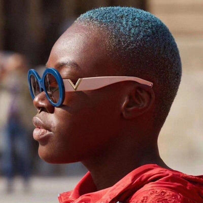 2020 New Vintage Luxury Metal Designer Brand Retro Oval Big Frame Sunglasses For Men And Women-Unique and Classy