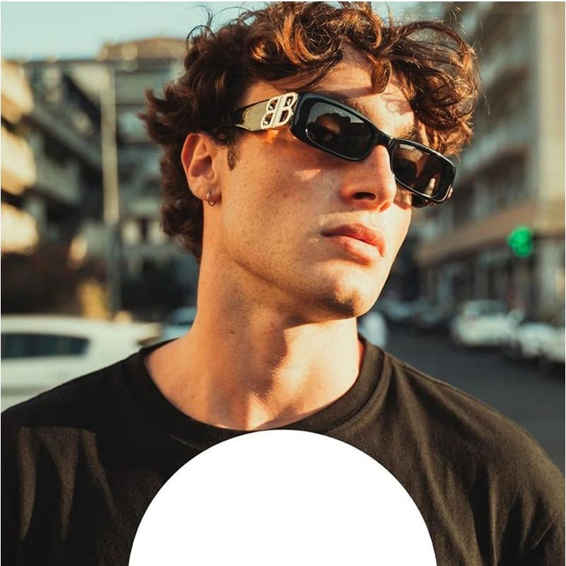 Small rectangle sunglasses mens top
