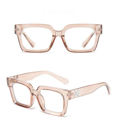 2021 Classic Retro Fashion Brand Blue Block Designer Square Summer Outdoor Driving Eyeglasses Spectacle Frame For Men And Women