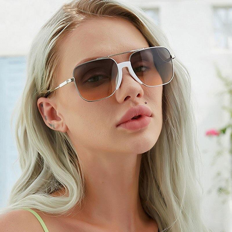 2021 Luxury Oversized Square Classic Vintage Brand Tinted Shades Designer Frame Stylish Gradient Sunglasses For Men And Women-Unique and Classy