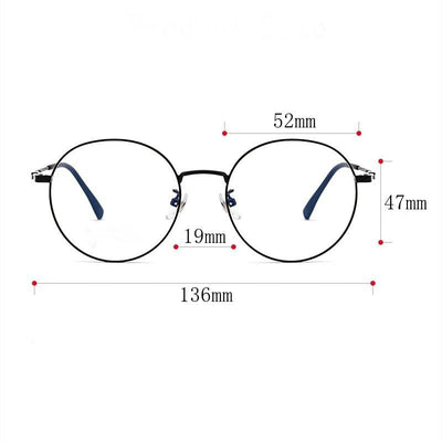 2021 New Ultra Light Retro Anti Blue Round Titanium Eyeglasses Spectacle Frame For Men And Women