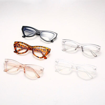 2021 Trendy Office Style Anti Blue Light Retro Clear Lens Cat Eye Computer Eyeglasses Spectacle Frame For Men And Women