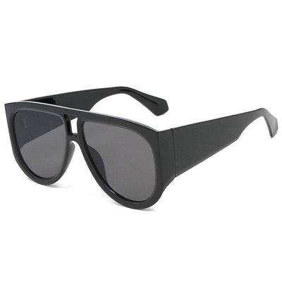 2021 Big Frame Pilot Fashion Square Black Brand Vintage Sunglasses For Men And Women-Unique and Classy