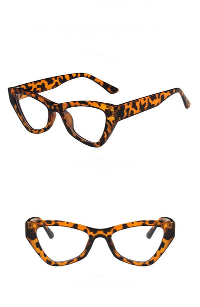 2021 Vintage 90s Brand Retro Triangle Blue Block Cat Eye Designer Driving Eyeglasses Spectacle Frame For Men And Women