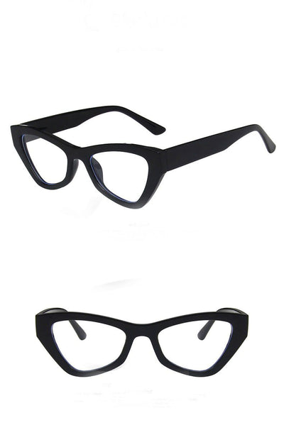 2021 Vintage 90s Brand Retro Triangle Blue Block Cat Eye Designer Driving Eyeglasses Spectacle Frame For Men And Women