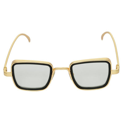Transparent And Gold Retro Square Sunglasses For Men And Women-Unique and Classy