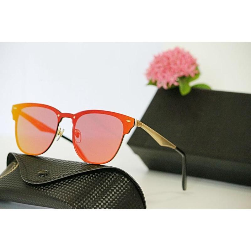 Orange, Gold Square Lightweight Comfortable Sunglasses For Men and Women-Unique and Classy